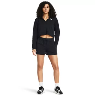 Damskie spodenki dresowe Under Armour Rival Fleece Short - czarne - UNDER ARMOUR - Koszulki sportowe damskie - miniaturka - grafika 1