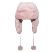 Czapki dla dzieci - Rockahula Kids - czapka zimowa futerko Teddy Fur Dusky Pink 7 - 10 lat - miniaturka - grafika 1