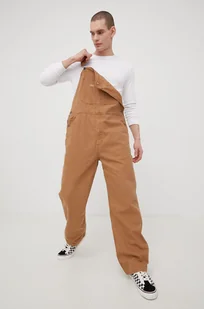 Dickies ogrodniczki męskie kolor brązowy - Spodnie męskie - miniaturka - grafika 1