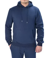 Koszulki męskie - M17 Męski sweter z recyklingu bluza z kapturem na co dzień bluza z kapturem bluza bluza z kapturem sweter top klasyczna zwykła kurtka długi rękaw z kieszenią, NIEBIESKI, S - miniaturka - grafika 1