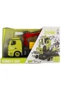 Samochody i pojazdy dla dzieci - ﻿Auto ciężarowe do skręcania na baterie Dźwig  MEGA CREATIVE - miniaturka - grafika 1