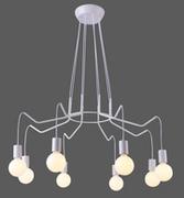 Lampy sufitowe - Candellux BASSO LAMPA WISZĄCA 8X40W E27 BIAŁY MATOWY - miniaturka - grafika 1