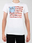 Koszulki męskie - T-shirt Wrangler S/S Modern Flag Tee W7A45FK12 - miniaturka - grafika 1