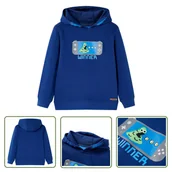 Bluzy dla dziewczynek - Bluza dziecięca - ciemnoniebieska - 128 - Bluza Dziewczęca - miniaturka - grafika 1