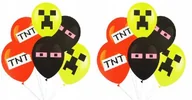 Urodziny dziecka - PAL Balony z nadrukiem Piksele TNT + wstążka - 30 cm - 12 szt. 400577 - miniaturka - grafika 1
