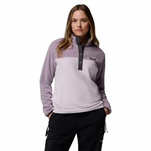Damska bluza polarowa Columbia Benton Springs 1/2 Snap Pullover Fleece II lavender pearl/shale purple/shark - S - Bluzy damskie - miniaturka - grafika 1