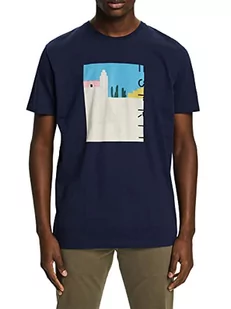 ESPRIT T-shirt męski 023EE2K315, 400/NAVY, XL, 400/granatowy, XL - Koszulki męskie - miniaturka - grafika 1