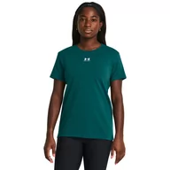 Koszulki sportowe damskie - Damski t-shirt z nadrukiem Under Armour Off Campus Core SS - zielony - UNDER ARMOUR - miniaturka - grafika 1