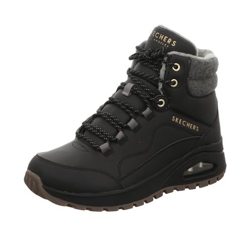Skechers Damskie botki Uno Rugged Natures Bliss, Czarna wełna Duraleather, 37 EU