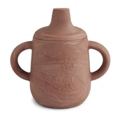 Kubki dla dzieci - Nuuroo - Kubeczek Silikonowy Niekapek Z Ustnikiem Aiko Red - miniaturka - grafika 1