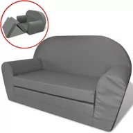 Pufy i podnóżki - vidaXL vidaXL Sofa amerykanka dziecięca szara - miniaturka - grafika 1