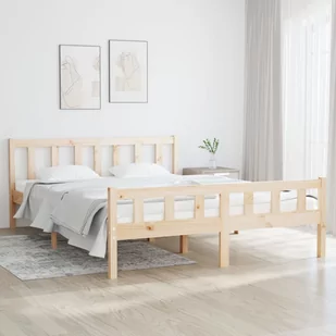 Lumarko Rama łóżka, lite drewno, 150x200 cm, King Size - Łóżka - miniaturka - grafika 1