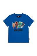 Koszulki dla chłopców - Lego t-shirt bawełniany dziecięcy kolor niebieski z nadrukiem - miniaturka - grafika 1