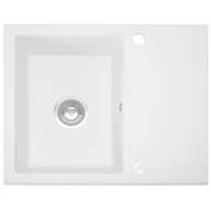 Zlewozmywaki - Rea Zlewozmywak granitowy Rea NORTH white ZLE-00127 - miniaturka - grafika 1