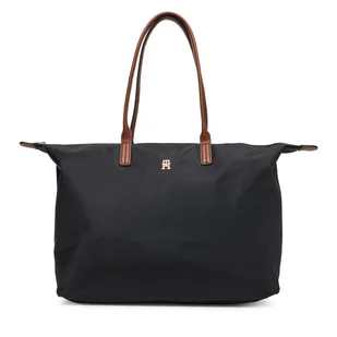 Torebka Tommy Hilfiger Popette Maxi Tote AW0AW17996 Czarny - Torebki damskie - miniaturka - grafika 1