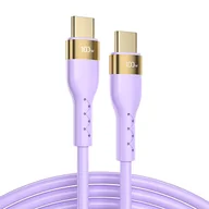 Kable USB - Joyroom Liquid Silicone kabel USB Typ C - USB Typ C do ładowania / transmisji danych PD 100W 2m fioletowy (S-2050N18-10) S-2050N18-10-purple - miniaturka - grafika 1