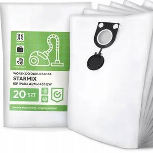 20x Worek do Odkurzacza Starmix Isp iPulse ARM-1435 Ew Syntetyczny Duży G9 - Worki do odkurzaczy - miniaturka - grafika 1