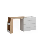 Biurka - Vicco Stół rzemieślniczy Iva, Biały, 95.5 x 80 cm rozkładana, 4 szuflady - miniaturka - grafika 1