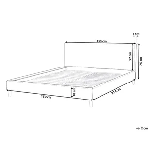 Wymienne obicie do łóżka 140 x 200 cm niebieskie FITOU - Łóżka - miniaturka - grafika 6