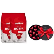 Kawa - ZESTAW - Kawa ziarnista Lavazza Qualita Rossa 2x1kg + serduszka karmelowe Karmello GRATIS - miniaturka - grafika 1