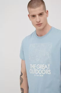 Koszulki męskie - Tom Tailor t-shirt bawełniany z nadrukiem - grafika 1