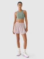 Spodnie sportowe damskie - 4F Spodenki treningowe szybkoschnące 4F x Anna Lewandowska - beżowe XL - miniaturka - grafika 1