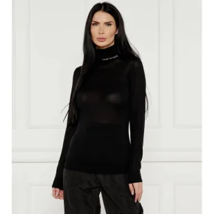 Elisabetta Franchi Wełniany golf Slim Fit - Swetry damskie - miniaturka - grafika 1