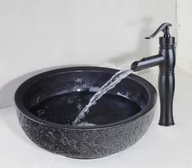 Umywalki - bateria umywalkowa + umywalka CHLORIS złota - miniaturka - grafika 1