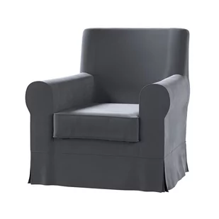 Dekoria Pokrowiec na fotel Ektorp Jennylund grafitowy szary 78 x 85 x 84 cm Velvet 613-704-12 - Pokrowce na meble - miniaturka - grafika 1