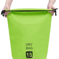 Akcesoria turystyczne - VidaXL Lumarko Worek wodoszczelny, zielony, 15 L, PVC 92781 VidaXL - miniaturka - grafika 1