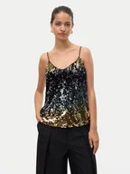 Koszulki i topy damskie - Vero Moda Top Ria 10317314 Czarny Regular Fit - miniaturka - grafika 1