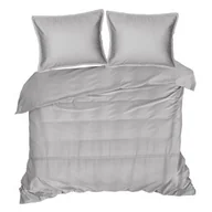 Pościel - Eurofirany Pościel satynowa 160x200 Retro 5 szara jasny z koronką w pudełku - miniaturka - grafika 1