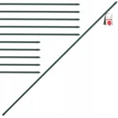 Pozostałe akcesoria do uprawy roślin - Tyczka Podpórka Roślin Stal Powlekana 150cm 10szt - miniaturka - grafika 1