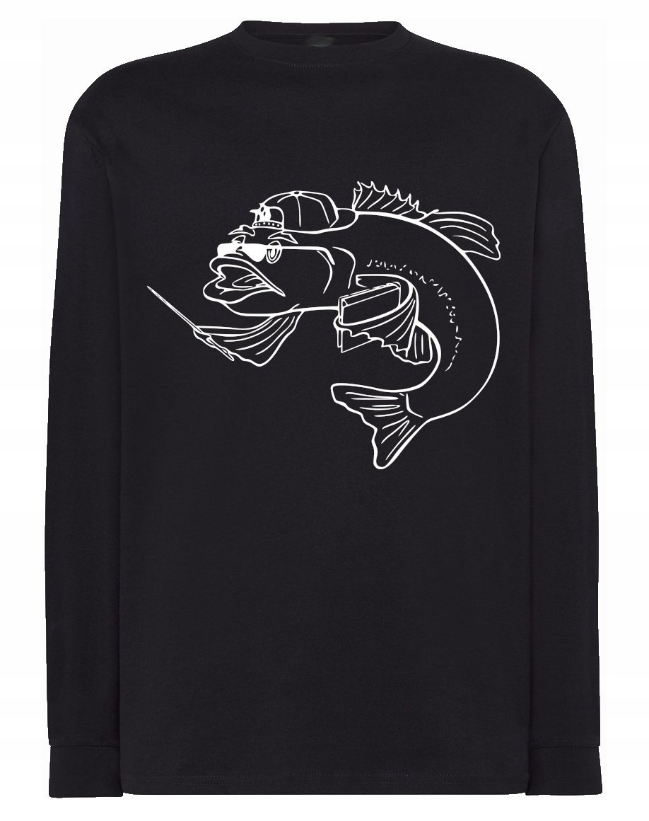 Longsleeve męski nadruk MĄDRA RYBA RYBKA r.XL