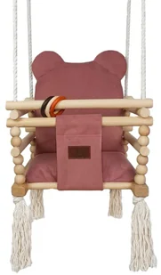 Różowa huśtawka dla dziecka z welurowym oparciem N4-E33 - Leżaczki i huśtawki Różowa huśtawka dla dziecka z welurowym oparciem N4-E33 - Leżaczki i huśtawki - miniaturka - grafika 1