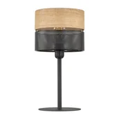 Lampy stojące - Nicol lampa stołowa 1xE27 czarna/dąb 5124 - miniaturka - grafika 1