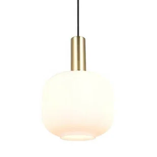 Lampa wisząca nad stół DIVA 319800108 Trio pojedyncza metalowa czarny złoty biały - Lampy sufitowe - miniaturka - grafika 1