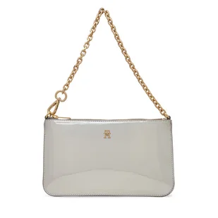 Torebka Tommy Hilfiger Th Icon Chain Shoulder Pouch Met AW0AW18219 Srebrny - Torebki damskie - miniaturka - grafika 1