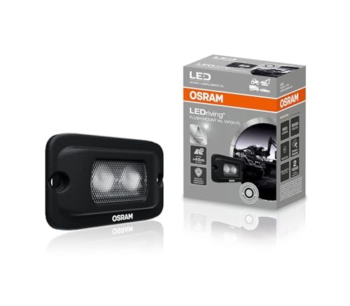 OSRAM LEDriving® Flush Mount WL VX100-FL, LEDFLUSH101-FL, Reflektory robocze LED OFF ROAD, 600 lumenów, wiązka światła o długości do 45 m, 12V/24V, pudełko składane (1 lampa)