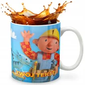 Kubki - KUBEK 330ml GRAFIKA PREZENT ŚWIĘTA WZÓR - BAJKA BOB BUDOWNICZY + IMIĘ - miniaturka - grafika 1