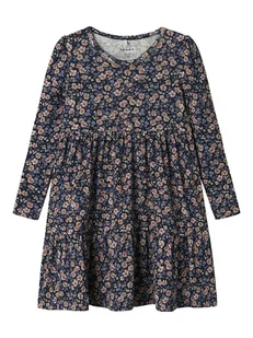 name it Sukienka "Oalia" w kolorze granatowo-beżowym - Sukienki - miniaturka - grafika 1