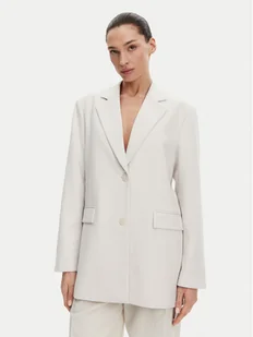 Calvin Klein Jeans Marynarka J20J225206 Écru Slim Fit - Marynarki i żakiety damskie - miniaturka - grafika 1