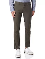 Spodnie męskie - BOSS Spodnie męskie, płaskie, ciemnozielone, 3236 - miniaturka - grafika 1