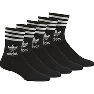 Skarpetki damskie - adidas Unisex średnie skarpety, 5 par skarpetek, czarne, XXL - miniaturka - grafika 1