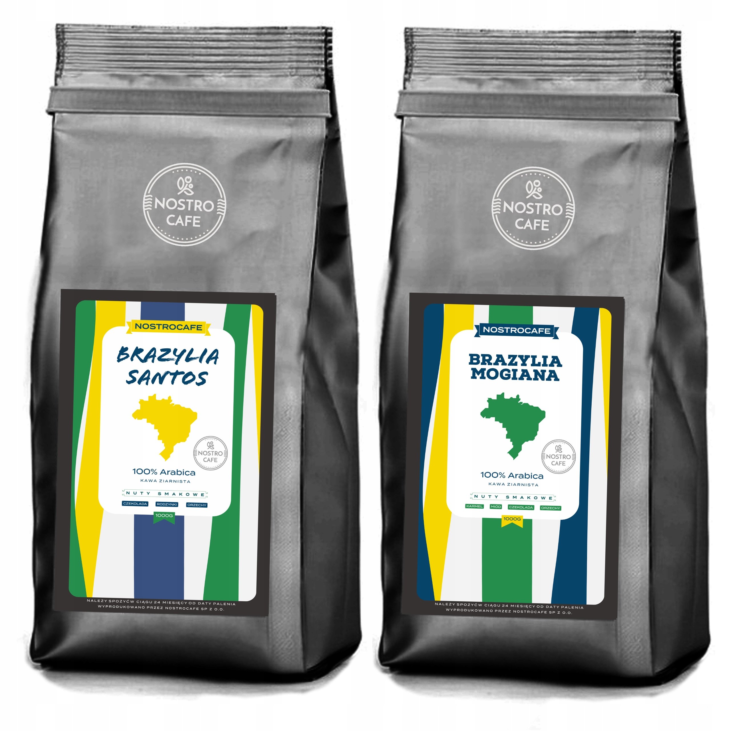 Kawa Ziarnista 2KG Brazylia Mogiana Brazyla Santos