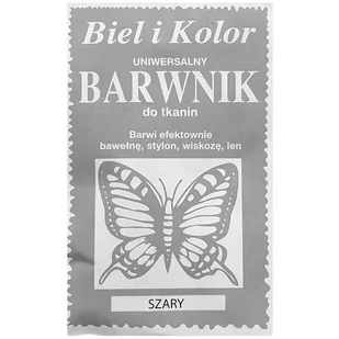 czakos Barwnik do tkanin "Motyl", szary, Biel i Kolor, 10 g CZ-BT-091 - Farby i media malarskie - miniaturka - grafika 1