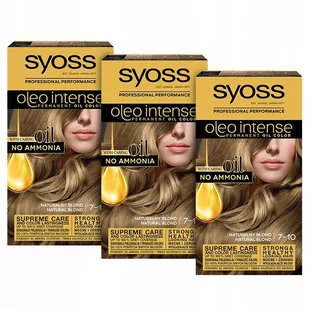 Syoss Oleo Intense Farba 7-10 Naturalny Blond x 3 szt - Farby do włosów i szampony koloryzujące - miniaturka - grafika 1