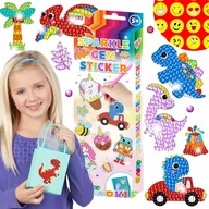 Zabawki kreatywne - ZESTAW MALOWANIE DIAMENTAMI MOZAIKA NAKLEJKI NA PREZENT DLA DZIECKA + NAKLEJKI - miniaturka - grafika 1