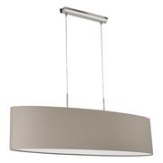 Lampy sufitowe - Eglo LAMPA wisząca PASTERI 31585 abażurowy Żyrandol do salonu IP20 owalna Nikiel - miniaturka - grafika 1