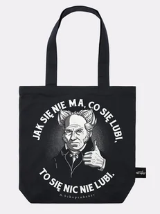 JAK SIĘ NIE MA, CO SIĘ LUBI / SCHOPENHAUER / torba bawełniana czarna - Torby i wózki na zakupy - miniaturka - grafika 1